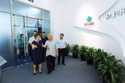 中国航天基金会理事长张建启一行参观罗麦