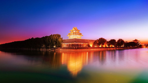 (紫禁城夜景)